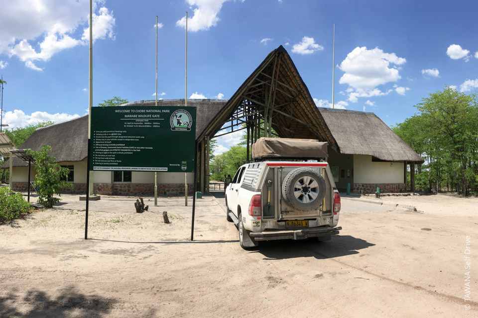 Parcs nationaux et campings au Botswana : Mababe Gate