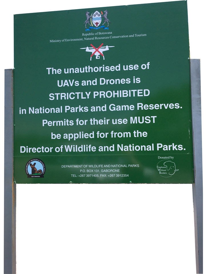 Utiliser un drone au Botswana et dans les parcs nationaux