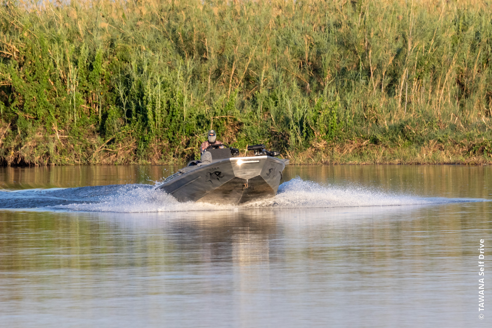 Balade en bateau sur le fleuve Okavango, Panhandle, Botswana